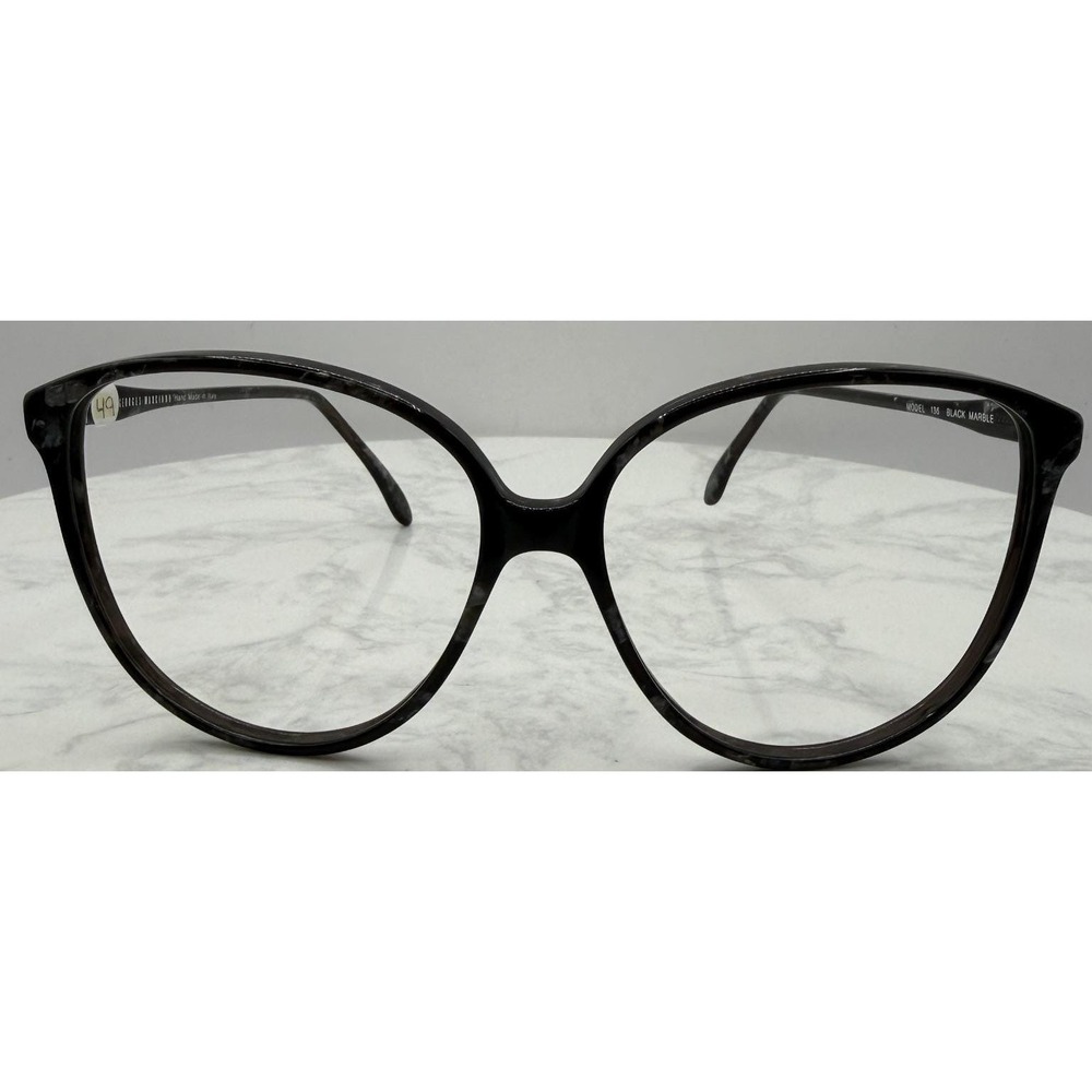 Georges Marciano Model 136 Eyeglass Frames Black Marble Hand‎ Made Italy